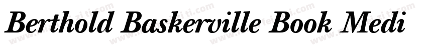 Berthold Baskerville Book Medium Italic字体转换